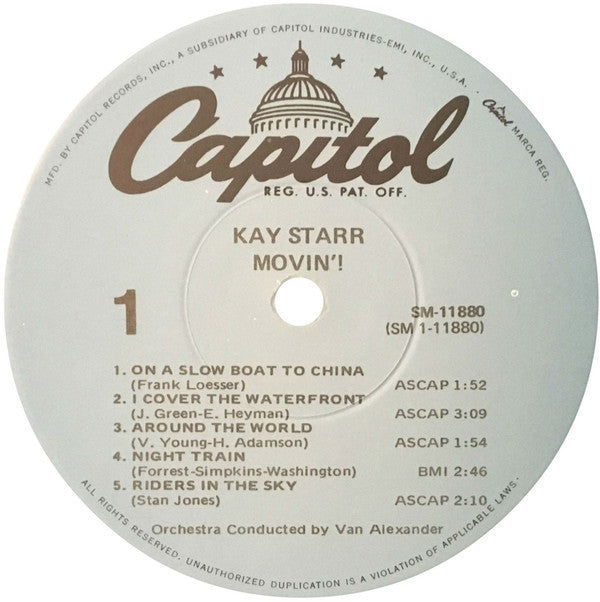 Kay Starr : Movin'! (LP, Album, RE)