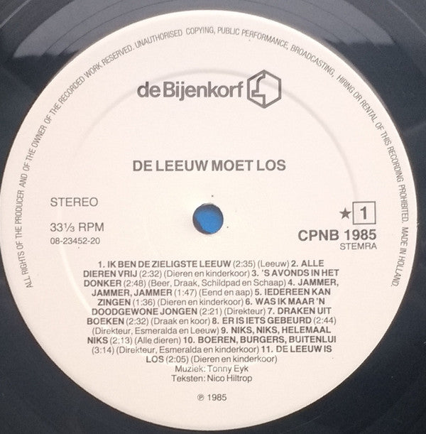 Tonny Eyk : De Leeuw Moet Los! Kindermusical  (LP, Album)