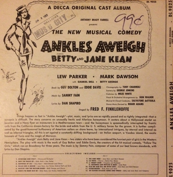 "Ankles Aweigh" Original Cast : Ankles Aweigh (LP, Album)