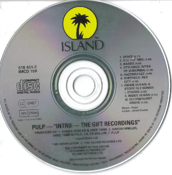 Pulp : Intro. The Gift Recordings (CD, Comp, RP)