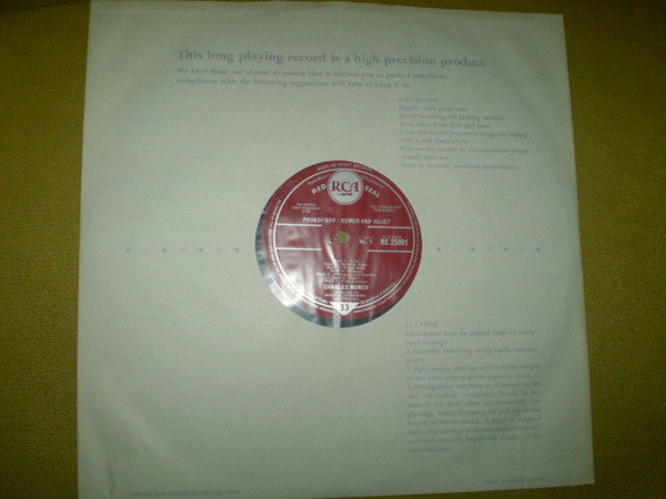 Charles Munch / Boston Symphony Orchestra, Sergei Prokofiev : Excerpts From Prokofieffs Ballet Romeo And Juliet (LP, Album, Mono)