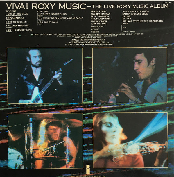 Roxy Music : Viva ! The Live Roxy Music Album (LP, Album, Gat)