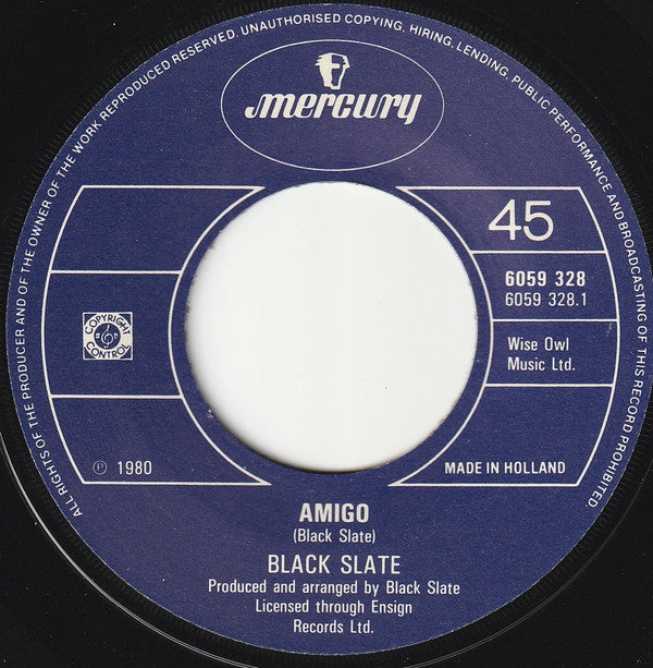 Black Slate : Amigo (7", Single)