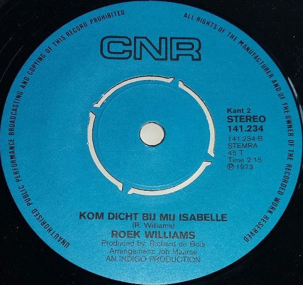 Roek Williams : Annemieke (7", Single)