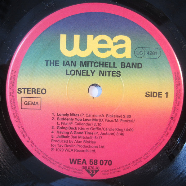 Ian Mitchell Band : Lonely Nites (LP, Album)