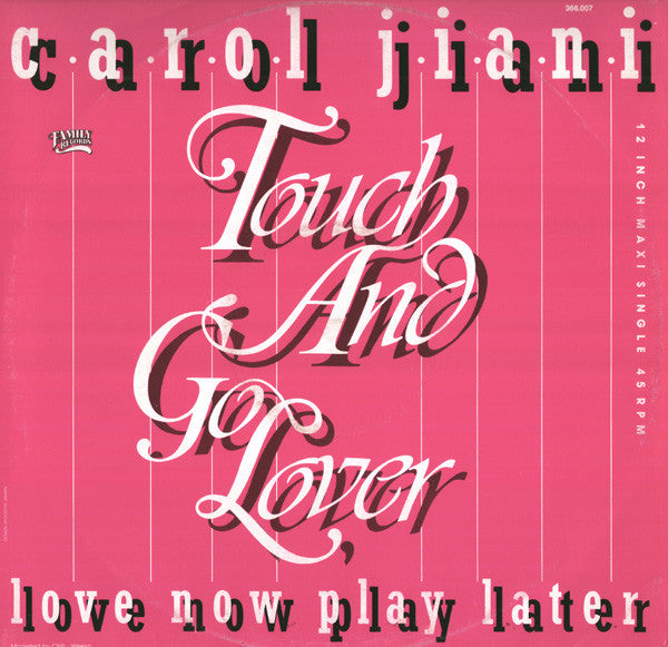 Carol Jiani : Touch And Go Lover (12", EP, Maxi)