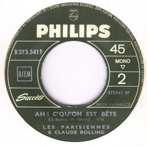 Les Parisiennes Et Claude Bolling : Les Hommes De 40 Ans (7", Single, Juk)