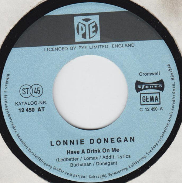 Lonnie Donegan : Have A Drink On Me / Battle Of New Orleans (7", Single)