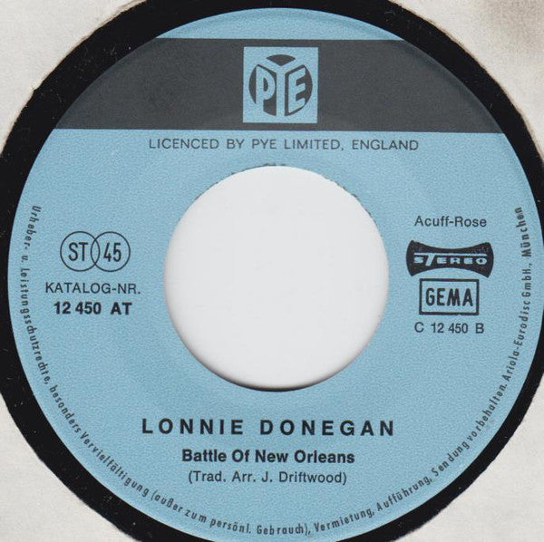 Lonnie Donegan : Have A Drink On Me / Battle Of New Orleans (7", Single)