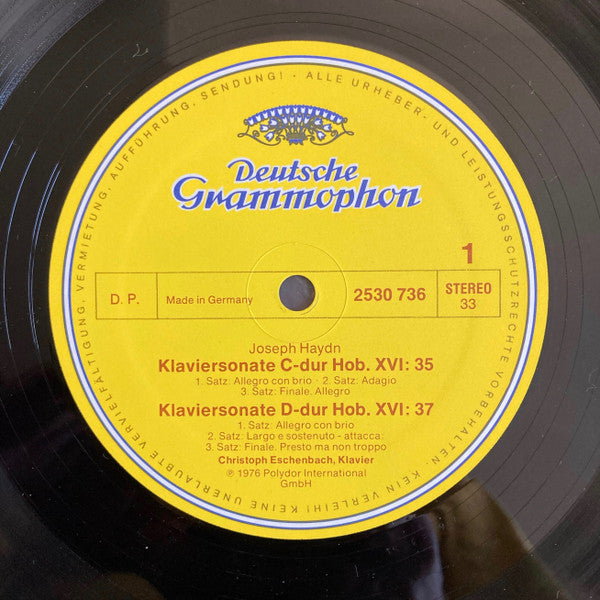 Joseph Haydn, Christoph Eschenbach : 4 Klaviersonaten (LP)