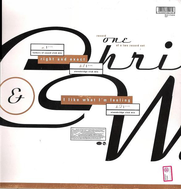 Chrissy Ward : Right And Exact (12", 1/2)