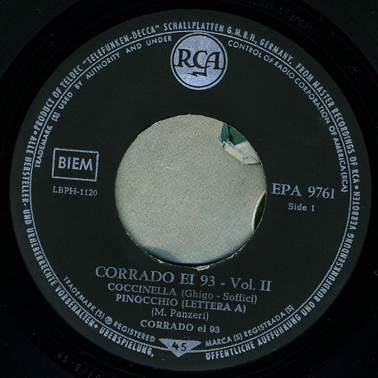 Corrado Ei 93 : Vol. 2 (7", EP, Mono)