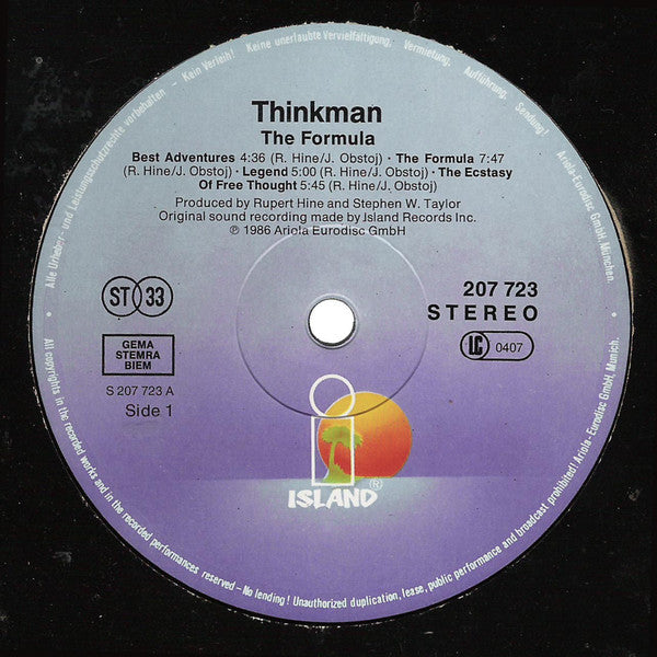 Thinkman : The Formula (LP, Album)