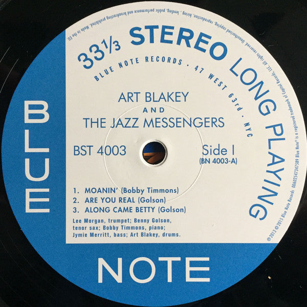 Art Blakey & The Jazz Messengers : Moanin' (LP, Album, RE, RM, 180)