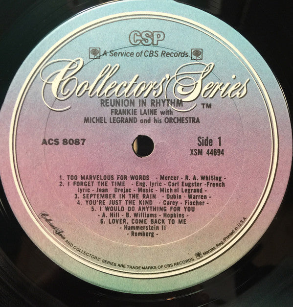 Frankie Laine With Michel Legrand Et Son Orchestre : Reunion In Rhythm (LP, RE)