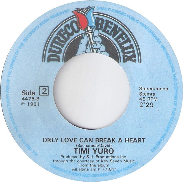 Timi Yuro : Smoke Gets In Your Eyes (7", Single)