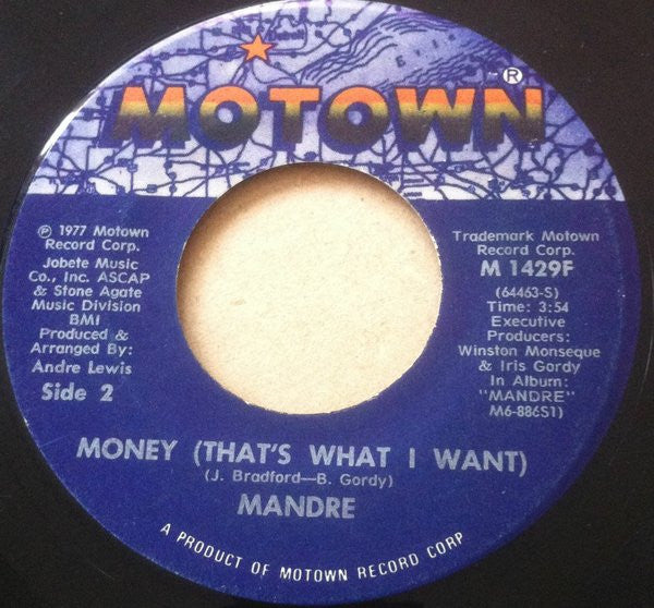 Mandré : Solar Flight (Opus I) / Money (That's What I Want) (7")