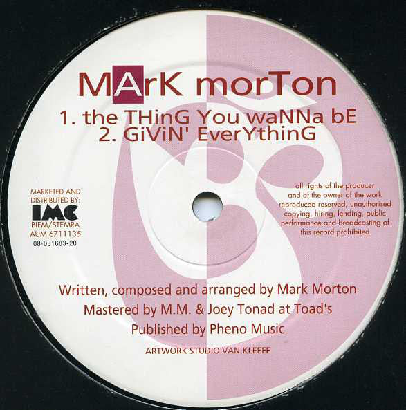 Mark Morton : Adventures Of Love (12")