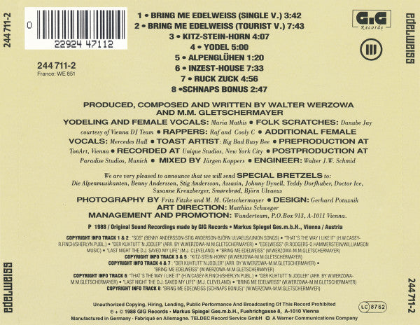 Edelweiss : Edelweiss (CD, Album)