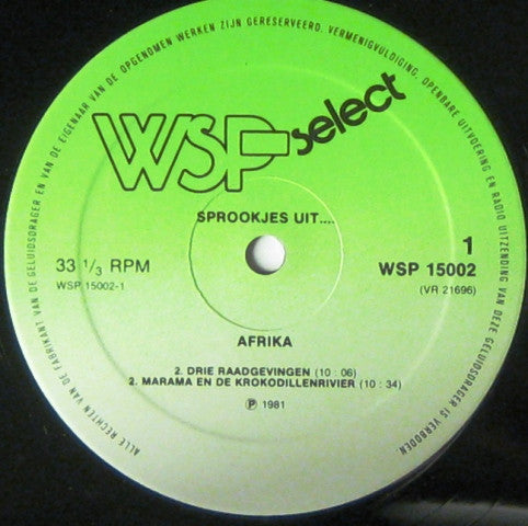 Various : Sprookjes Uit... Afrika (LP)