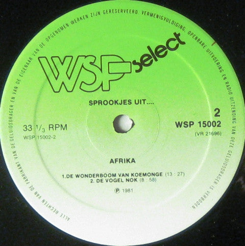 Various : Sprookjes Uit... Afrika (LP)