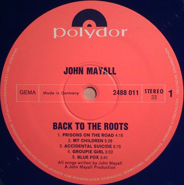 John Mayall : Back To The Roots (2xLP, Album, Gat)