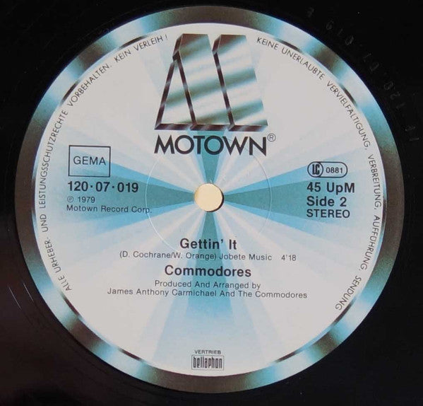 Commodores : Lady (You Bring Me Up) / Gettin' It (12", Maxi)