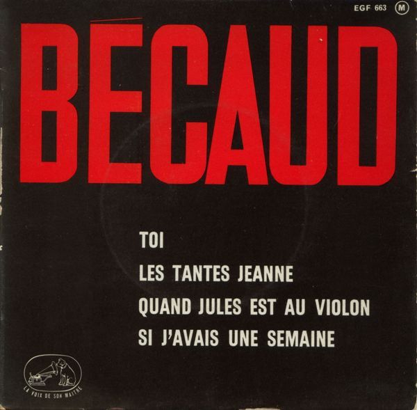 Gilbert Bécaud : Toi (7", EP, Mono)