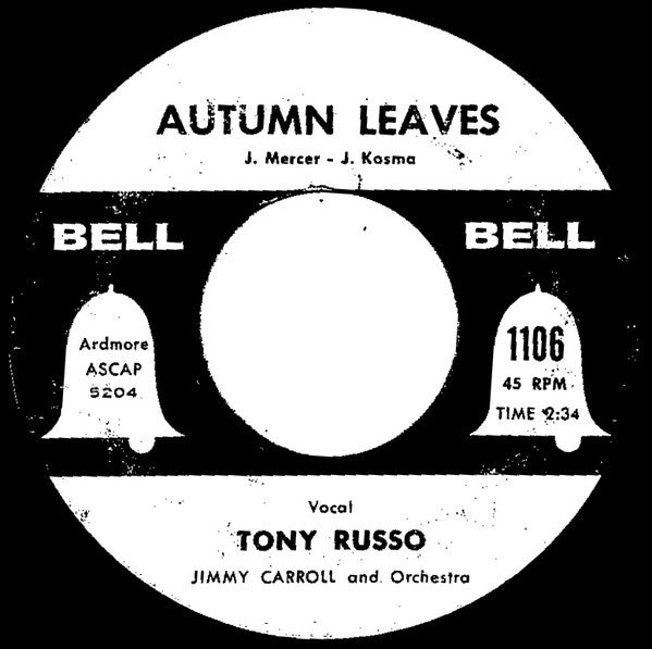 Tony Russo (2), Jimmy Carroll And His Orchestra : Autumn Leaves / Love Is A Many-Splendored Thing (7", Single)