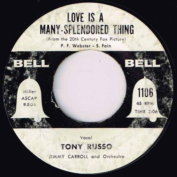 Tony Russo (2), Jimmy Carroll And His Orchestra : Autumn Leaves / Love Is A Many-Splendored Thing (7", Single)