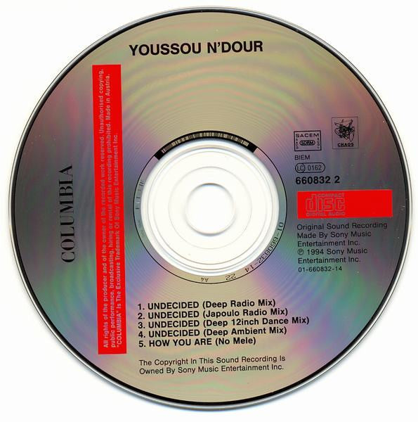 Youssou N'Dour : Undecided (CD, Maxi)