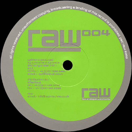 Guy McAffer & Dave Preece : RAW 004 (12")