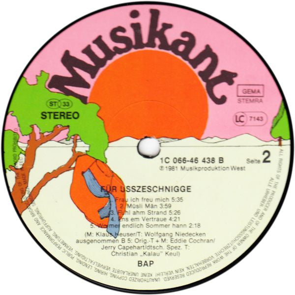BAP : Für Usszeschnigge! (LP, Album, Gat)