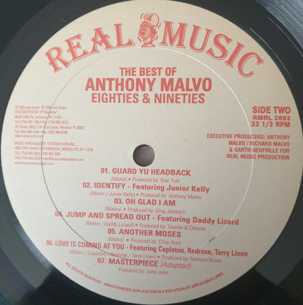 Anthony Malvo : The Best Of Eighties And Nineties (LP, Comp)