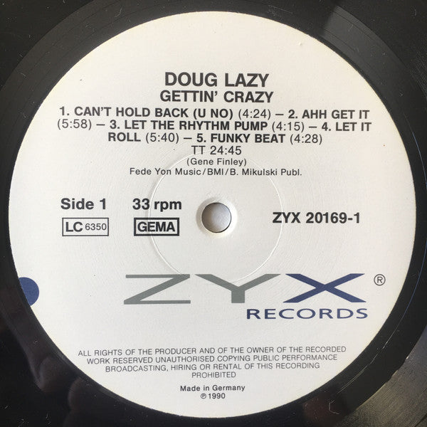 Doug Lazy : Doug Lazy Gettin' Crazy (LP, Album)