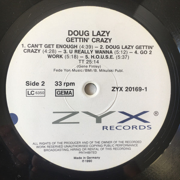 Doug Lazy : Doug Lazy Gettin' Crazy (LP, Album)