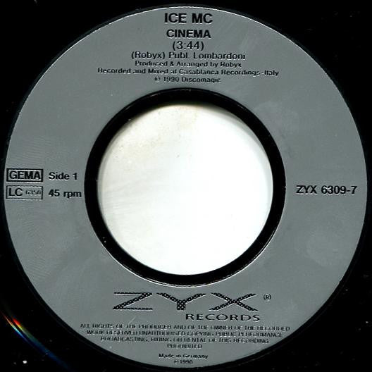 ICE MC : Cinema (7", Single)