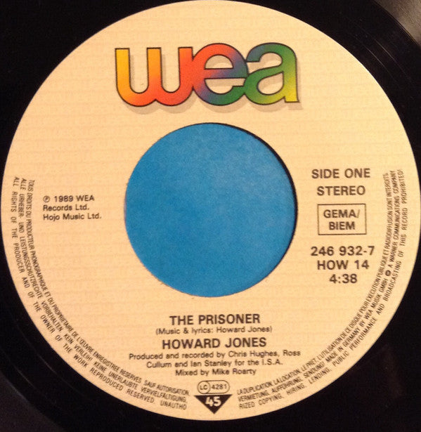 Howard Jones : The Prisoner (7", Single)