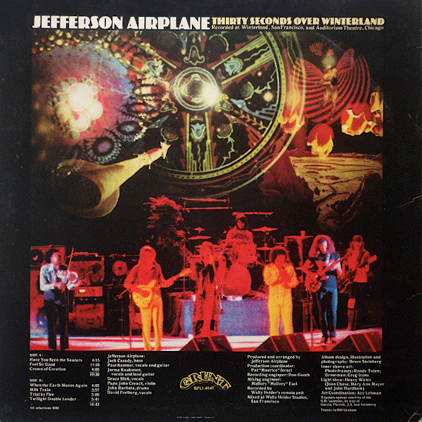 Jefferson Airplane : Thirty Seconds Over Winterland (LP, Album)