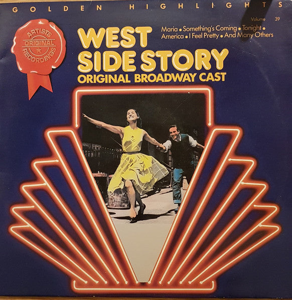 Leonard Bernstein, Jerome Robbins, Carol Lawrence, Larry Kert, Chita Rivera : West Side Story (Original Broadway Cast) (LP, Album, RE)