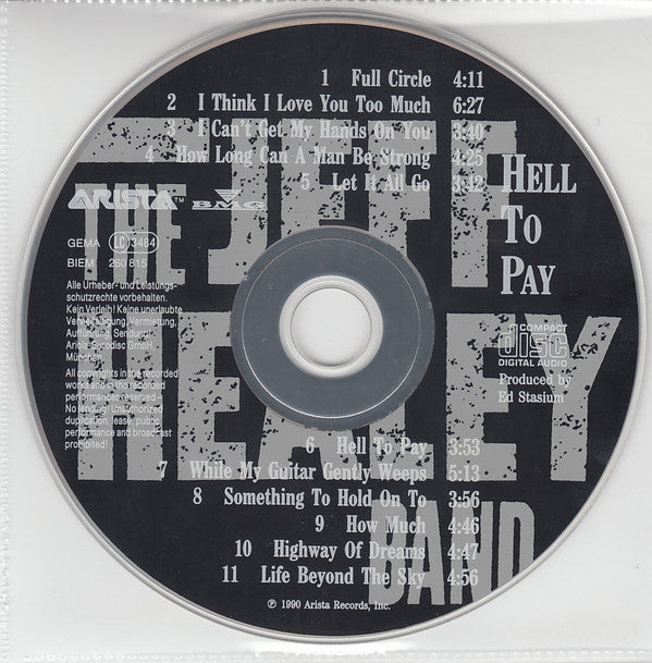 The Jeff Healey Band : Hell To Pay (CD, Album, RP)