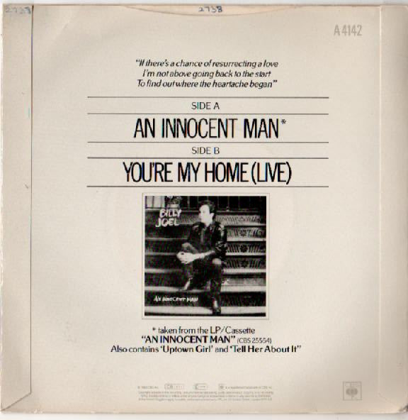 Billy Joel : An Innocent Man (7", Single, Pap)