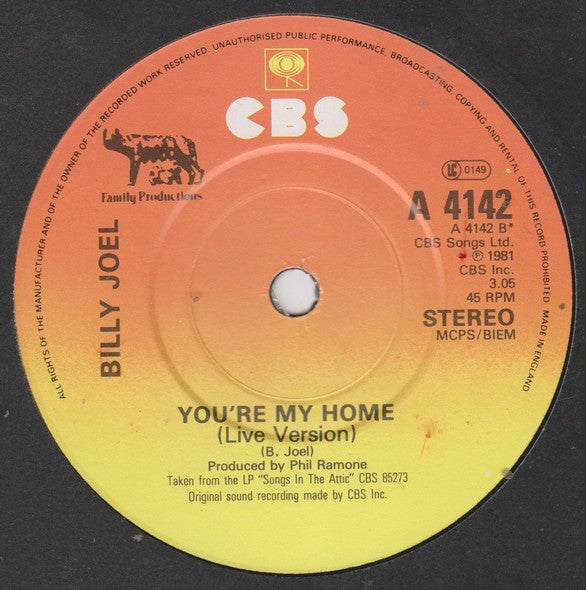 Billy Joel : An Innocent Man (7", Single, Pap)