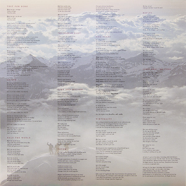 Rush : Test For Echo (LP, 200 + LP, S/Sided, Etch, 200 + Album, RE, RM, )
