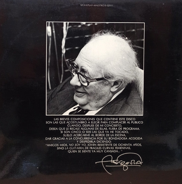 Andrés Segovia : Obras Breves Españolas (LP, Album, RE, Gat)