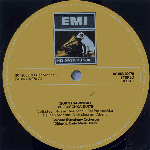 Igor Stravinsky - Chicago Symphony Orchestra, Carlo Maria Giulini : Petruschka • Der Feuervogel (LP, Album)