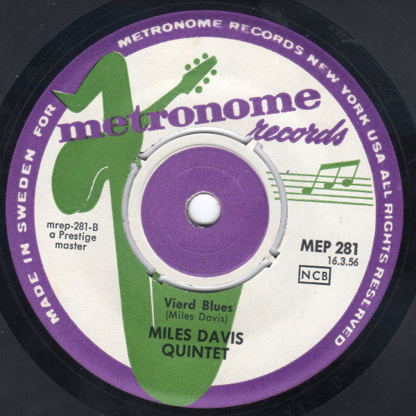 Miles Davis : Collectors' Items (7", EP, Mono)