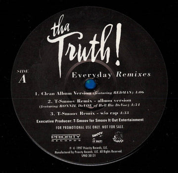 Tha Truth! : Everyday (Remixes) (12", Promo)