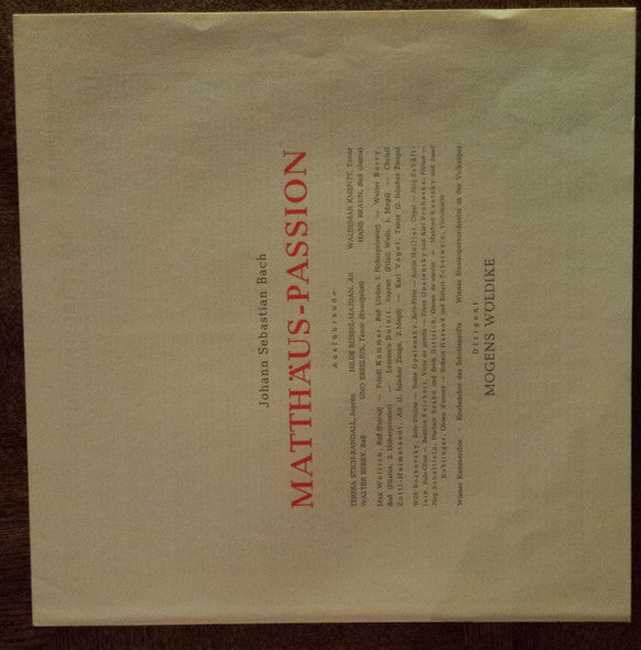 Johann Sebastian Bach Conducted By Mogens Wöldike : Matthäus-Passion (4xLP, Album + Box)