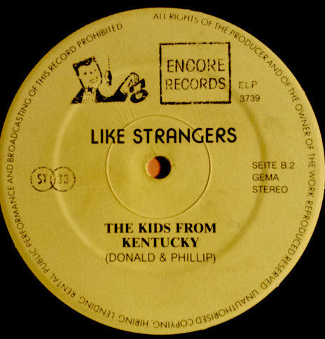 Everly Brothers : Like Strangers (LP, Album, Unofficial)